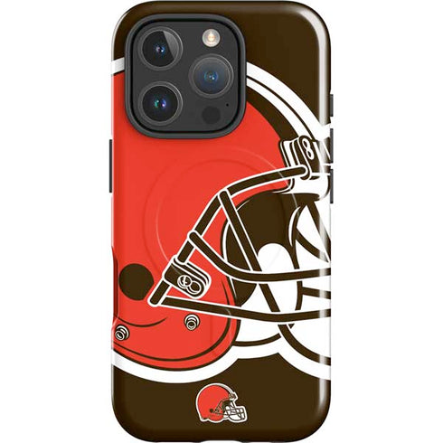 NFL Cleveland Browns Large Logo iPhone 16 Pro Magsafe Impact Case